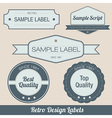 Retro labels vector image