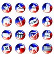 Set of political buttons vector image