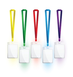 Lanyard colour set vector image
