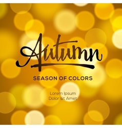 Abstract autumn defocused gold background vector image