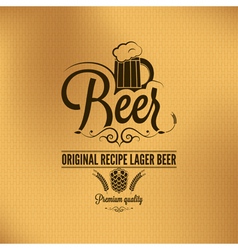 Beer label background vector image