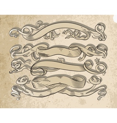Scrolls set vector image