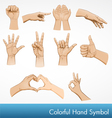 Hand symbol collection vector image
