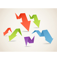 Folded arrows vector image
