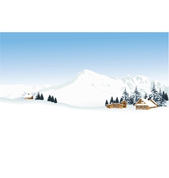 Winter mountains vector image