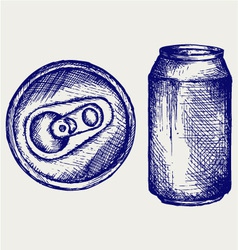Beer can vector image