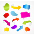 Colorful Set of Arrows Labels Tags Stickers vector image