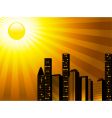 City sunset vector image
