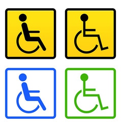 Disabled wheelchair sign vector image