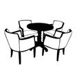 Table with chairs vector image