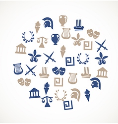 Greece symbols vector image