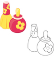 Toy perfume bottles vector image