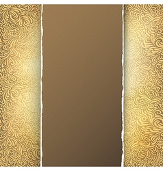 Golden menu template vector image