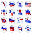 Set of political buttons vector image
