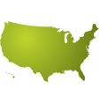 Us map green vector image