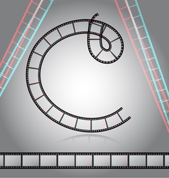 Film tape alphabet letter vector image