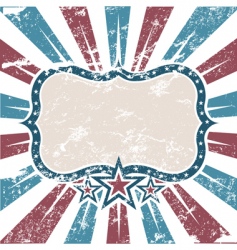 Figure frame USA colors grunge vector image