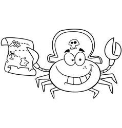 Beach crab cartoon vector image