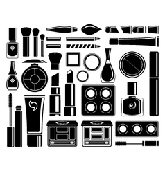 Set of icons cosmetics vector image