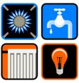 Public utilities icon set vector image