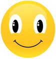 Yellow smiley vector image