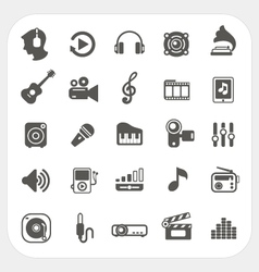 Music icons set vector image