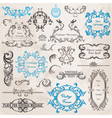 Set Calligraphic Design Elements vector image