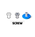 Screw icon in different style Screw icon in different style vector image