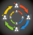 Social network vector image