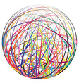 Colorful strings ball vector image