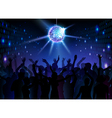 Disco ball background Dancing people Disco ball background Dancing people vector image