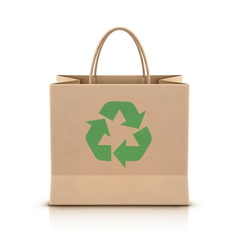 Paper shopping bag vector image