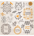 Set Calligraphic Design Elements vector image