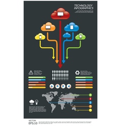 Infographic technology computer vector image