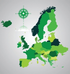 Map of europe vector image