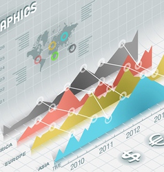 Infographic histogram set elements in various vector image