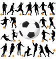 Soccer and ball vector image