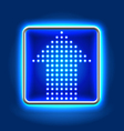 Arrow neon icon vector image
