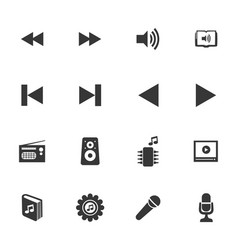 Music icons set Music icons set vector image