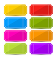 Colorful Ticket Set vector image