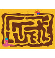 Worm Maze Cartoon Worm Maze Cartoon vector image