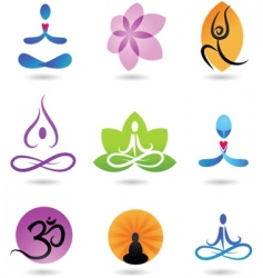 Zen and yoga logos vector image