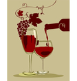 Red wine vector image