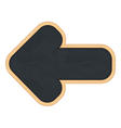 Blackboard shaped as arrow vector image