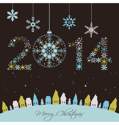 2014 New year card vector image