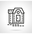 Mansion black line icon Mansion black line icon vector image