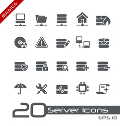 Network Server Basics Series vector image