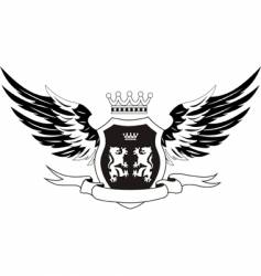 Shield with wings vector image