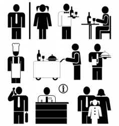 Restaurant icons vector image