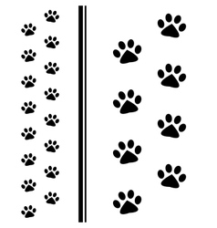 Animal paw prints vector image